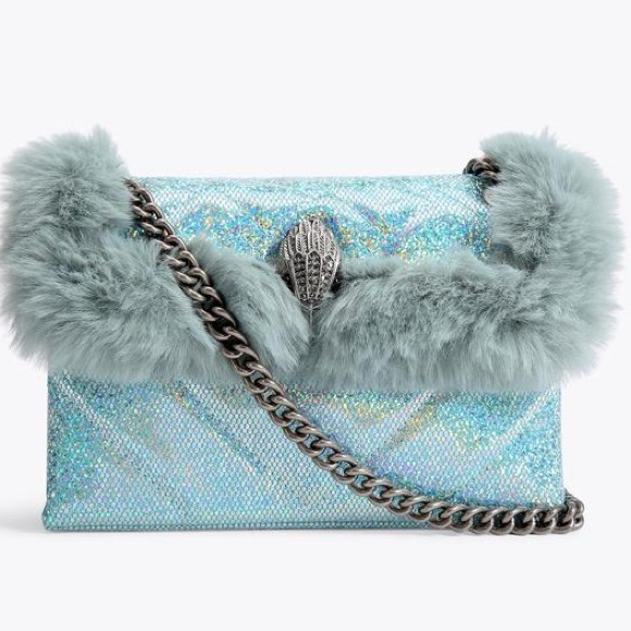 Kurt Geiger 🪢 EUC Faux Fur Mini Kensington Bag - Picture 1 of 12